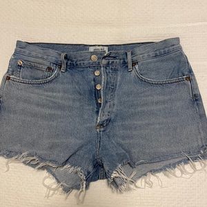 AGOLDE Denim Parker Cut Off Distressed Shorts Womens 29